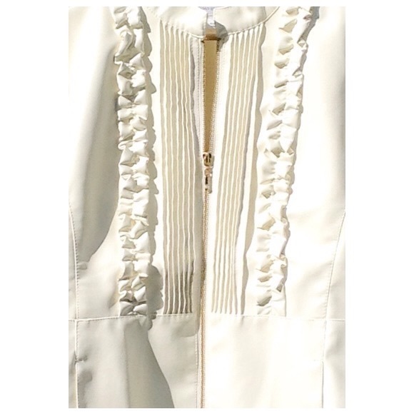 🆕 Ivory SUSAN GRAVER V-Leather Tuxedo Jacket  NWT - Picture 2 of 4